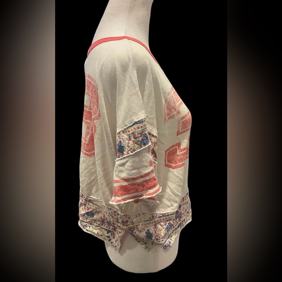 Free People White and Red Crop Top - Picture 6 of 10